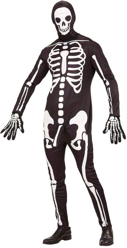 Widmann Spook & Skelet Kostuum Geil Skelet Met Leuter Man Medium Carnaval kostuum Verkleedkleding