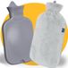 Pasper XXL kruik met hoes 3,5 litre - naadloos ontwerp - warmwaterkruik - 8 heures chaleur - gris - kruikzak