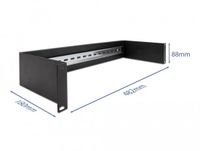 Delock 66884 19 inch Inschuifsysteem voor patchkast 2 HE Zwart