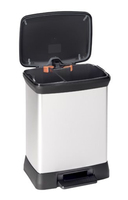 Curver Decobin Duo Prullenbak Afvalscheider - 28L - Zilver Metallic