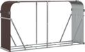 vidaXL Haardhoutopslag 180x45x100 cm gegalvaniseerd staal bruin