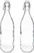 5Five Bouteille à levier/bocal de conserve - 2x - verre - transparent - hermétique - 1 litre - bouteille d'eau - limonade