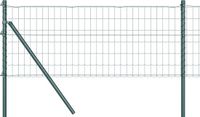 vidaXL Euro-hek met grondbevestiging 10 x 0,6 m PVC-coated staal groen