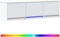 vidaXL TV-kast met LED 140 x 34 x 40 cm Wit Geconstrueerd hout