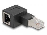 DeLOCK 87863 RJ45 Cat6a Hoek Adapter Zwart