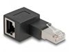 DeLOCK 87863 RJ45 Cat6a Hoek Adapter Zwart