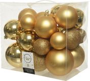 Decoris Kerstballen - 26 stuks - Goud - Kunststof - Kerstversiering