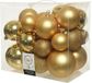 Decoris Kerstballen - 26 stuks - Goud - Kunststof - Kerstversiering