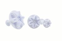 Zenker Set van 3 kerstuitstekers voor suikerpasta sneeuwvlokmotief