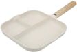 Casserole à frire divisée sans marque - 3 en 1 - beige - aluminium - 1 pièce