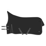 Imperial Riding IRHBasic Outdoordeken, 200 g, middelzware outdoordeken, weerbestendig materiaal, vouw, 600D polyester, kruisriem, staart- en beenkoord, zwart, 125