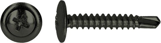 pgb-Europe Bol Zelfborende schroef - bolkop+kraag - Ø4,20x13 - Black - 1000 stuks