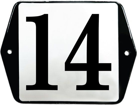 EmailleDesign® Emaille huisnummer model oor - 14