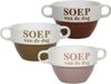 Bellatio Design Soepkommen - Soep van de dag - 9x stuks - multi kleuren - keramiek - D12 x H8 cm - Stapelbaar