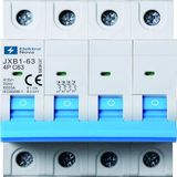 ELEKTRONOVA Stroomonderbreker 3-fasen 4P 63A C63 6kA - 4 modules DIN - 380V