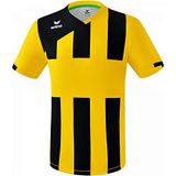 Erima Siena 3.0 Shirt Korte Mouw Heren - Zwart / Geel | Maat: XXL