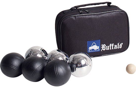 Buffalo Jeu de boules set - 6 stuks - gepoedercoat metaal