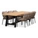 LUX outdoor living James/Dakota beige/antraciet dining tuinset | 6 personen | teakhout + touw | 260cm