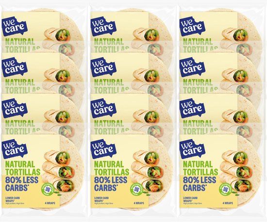 WeCare Lower carb tortillas naturel 12 x 160 g