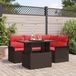 Maison Exclusive - Ensemble de canapés de jardin, 5 pièces, couleur marron, en résine tressée