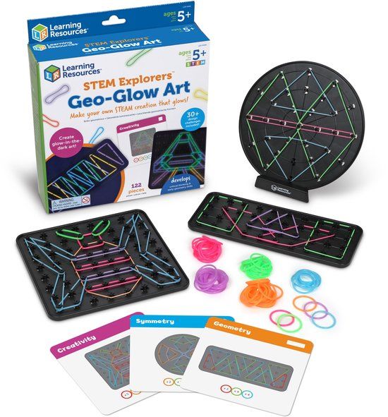 Learning Resources STEM Explorers GEO Glow Boards – Lichtgevend geobord set met 2 lichtpanelen