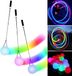 Shenzhen Haorui Industrial Technology Co., Ltd. Poi-ballen 3 pièces balles poi lumineuses avec couleurs arc-en-ciel et effet stroboscopique