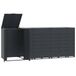 VidaXL Vuilnisbakkenbox voor 4 containers, antraciet, 276x79x117 cm, staal