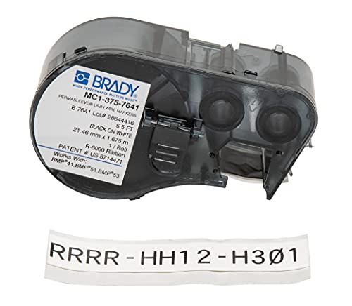 Brady MC-375-7641 tape krimpkous | zwart op wit | 16,4mm x 2,13m
