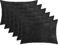 vidaXL - Kussensloop - 6 stuks - HEERLEN - Antraciet - 30 x 50 cm - Katoensatijn