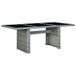 vidaXL Tuintafel Zwart, Grijs