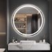 Dripex Miroir Salle De Bain Anti-buée 60cm, Miroir Led Rond Avec Haut-parleur Bluetooth, 3 Couleurs, Dimmable, Interrupteur Tactile