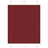 VidaXL Plissé rolgordijn 105x200cm stofbreedte 104,4cm bordeauxrood