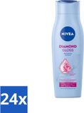NIVEA Shampoo Diamond Gloss Care, 250 ml - Voordeelverpakking - 24 stuks