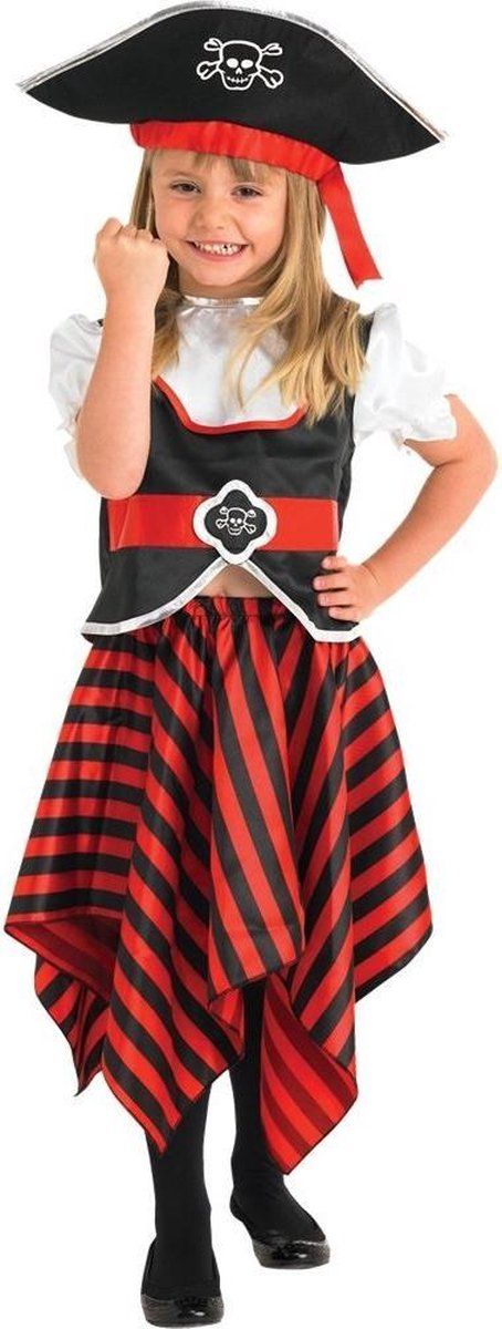 Rubie's Pirate Top, Skirt & Hat - Toddler & Girls (LARGE)