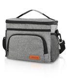 Windfromort Kleine Koeltas - Mini Koeltas 9L, Compact, Geïsoleerd, Perfect voor Onderweg, Werk, Reizen, Picknick (26 x 17 x 20 cm) (Grijs)