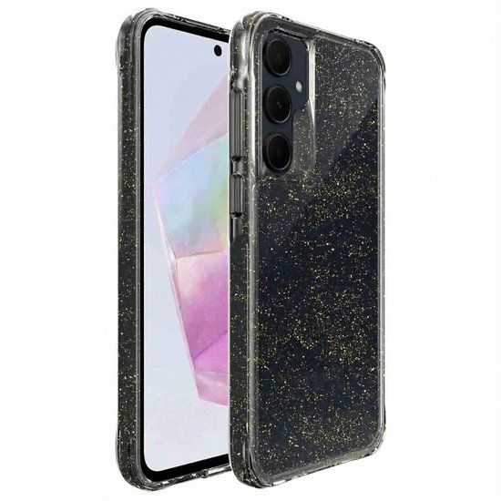 imoshion Hoesje - Geschikt voor Samsung Galaxy A35 - Glitter Backcover 2.0 - Goud
