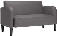 vidaXL Loveseat bank 110 cm kunstleer grijs