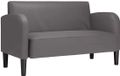 vidaXL Loveseat bank 110 cm kunstleer grijs