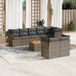 Maison Exclusive - Ensemble de jardin, 9 pièces, avec coussins, gris, en polyrotin