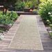 Tapis intérieur et extérieur pour balcon, résistant à l'eau, tissage plat à motif de losanges, couleur beige, dimensions : 80 x 250 cm