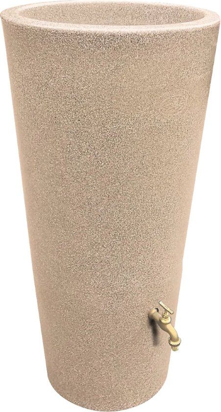 Prestige Water Regenton Manhattan Rond Zandkleur 160L incl. Messing Kraantje