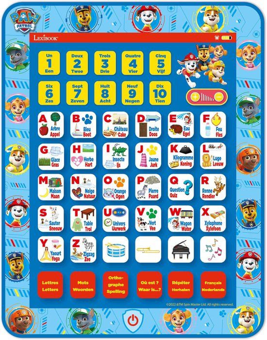 Lexibook Paw Patrol Tablet Educatief Frans/Engels Blauw