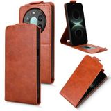Huawei Étui à rabat vertical Mate 80 Pro Max avec support - Marron