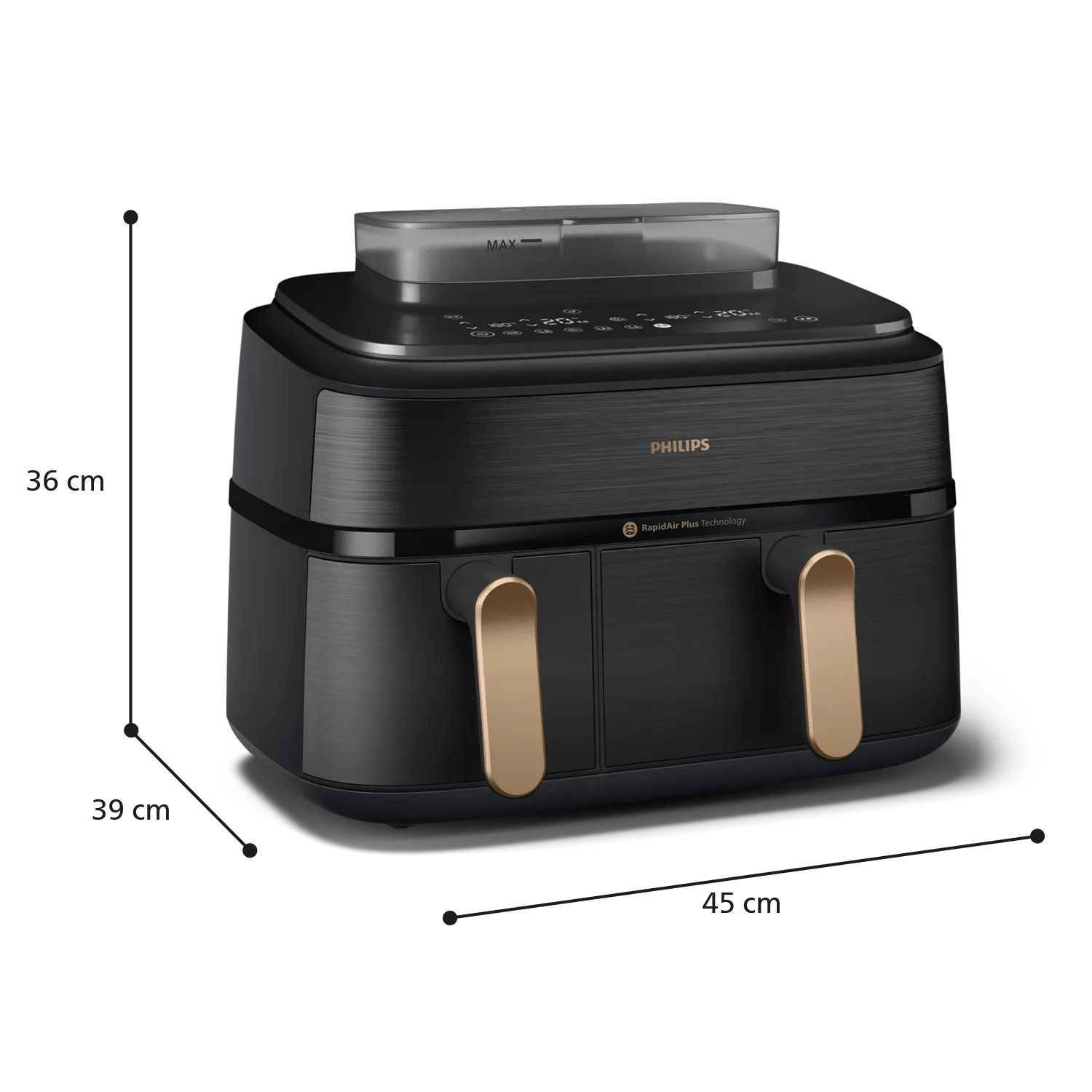 Philips 5000 series NA552/00 Airfryer - Dubbel - 9L - 2750W - Zwart