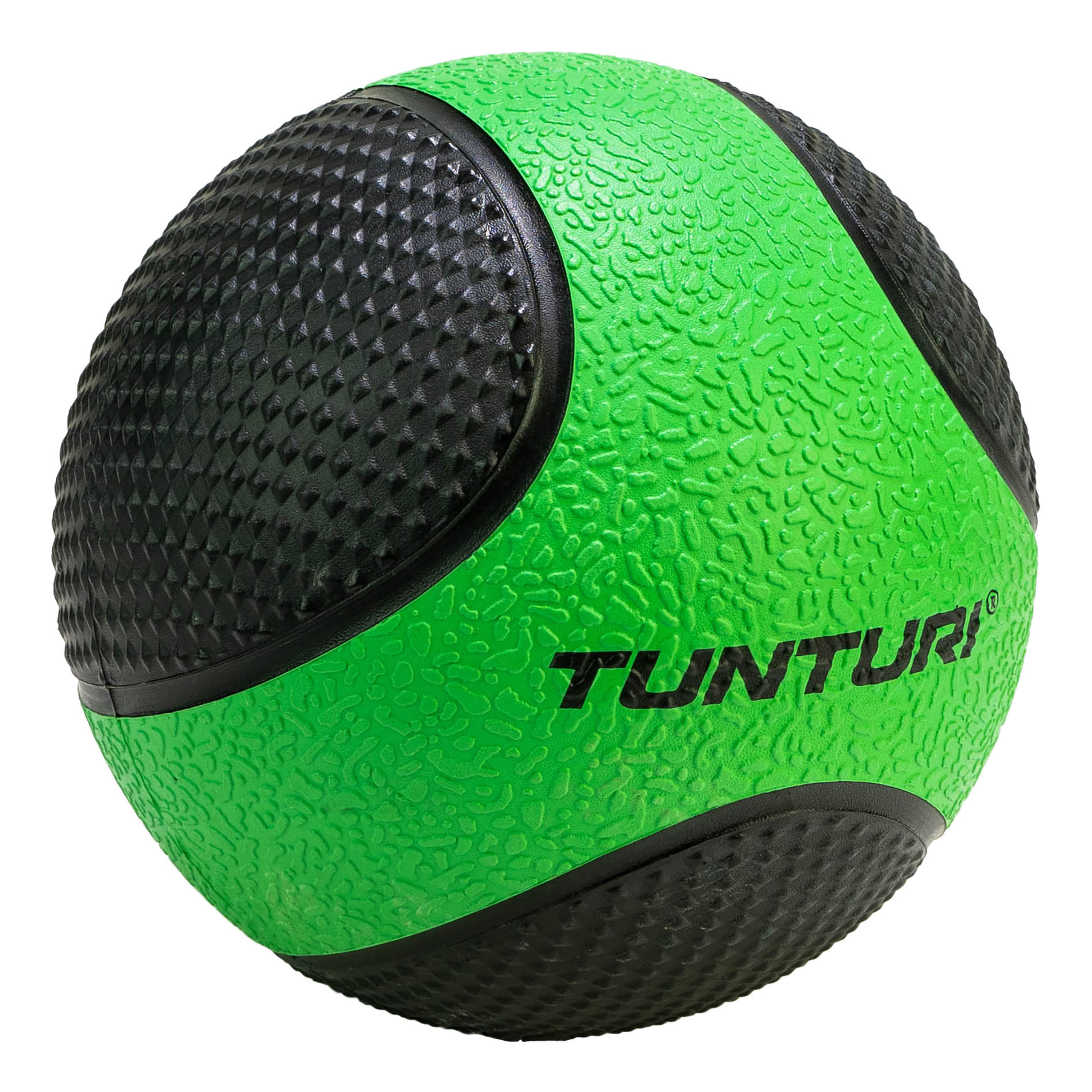 Tunturi Medicine Ball - Medicijnbal - 2kg - Geel/Zwart - Rubber