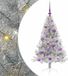 vidaXL - Kunststof - Voorverlichte - Kerstboom - met - 150 - LED - Zilver - 120 - cm - PET