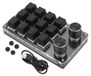 Mini clavier, clavier une main - 12 touches - 2 boutons - Type-C - Noir