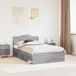 Maison Exclusive - Cadre de lit, finition Sonoma grise, 120 x 200 cm, pin massif