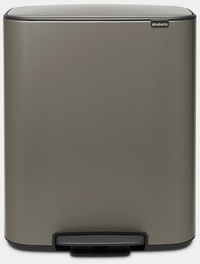 Brabantia Bo Pedal Bin - 60 Liter - Platinum