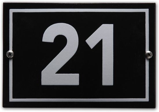 EmailleDesign® Huisnummer model Phil nr. 21